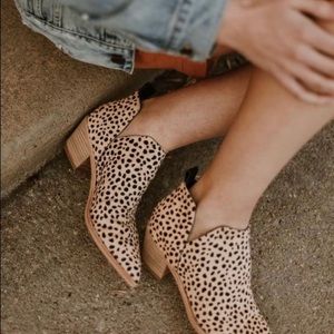 Dolce Vita Sonni Genuine Calf Hair Ankle Booties in Leopard Print